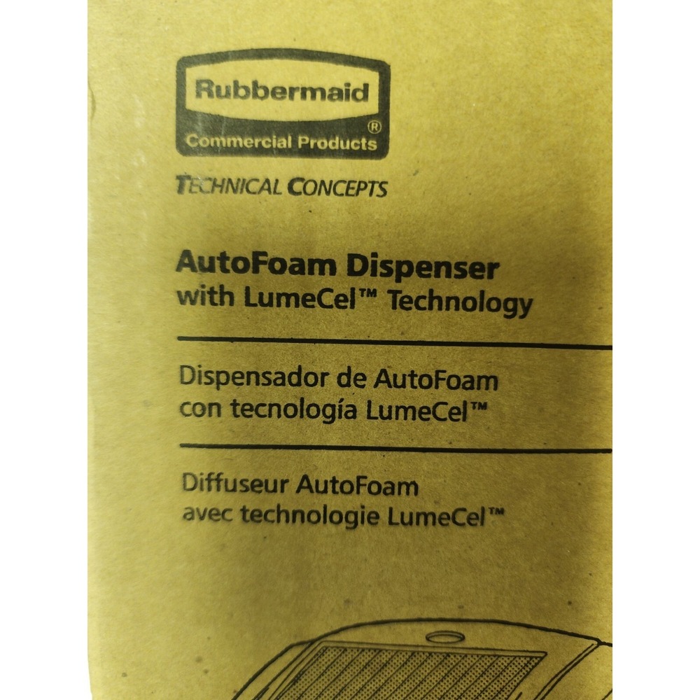 Rubbermaid AutoFoam Dispenser Silver/White with LumeCel Tech NIP - Picture 8 of 10